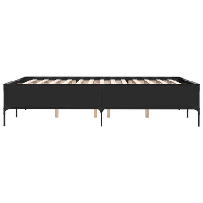 Bed Frame without Mattress Black 135x190 cm Double