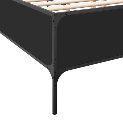 Bed Frame without Mattress Black 135x190 cm Double