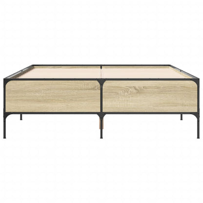 Bed Frame without Mattress Sonoma Oak 135x190 cm Double