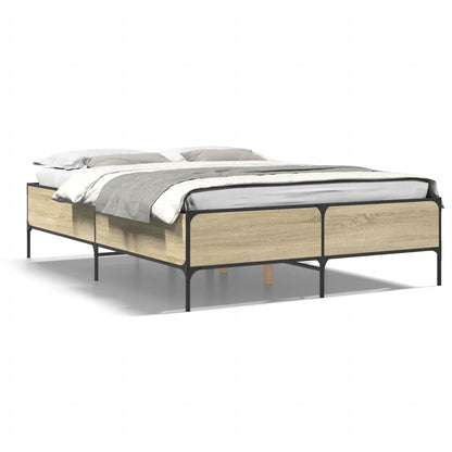 Bed Frame without Mattress Sonoma Oak 120x190 cm Small Double