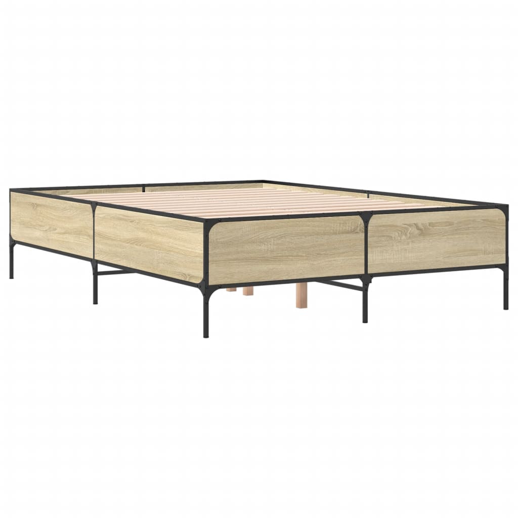 Bed Frame without Mattress Sonoma Oak 120x190 cm Small Double