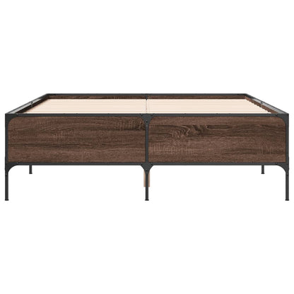 Bed Frame without Mattress Brown Oak 120x190 cm Small Double