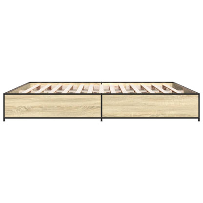 Bed Frame without Mattress Sonoma Oak 200x200 cm
