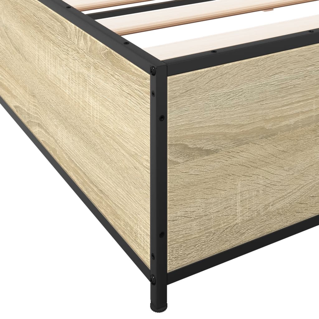 Bed Frame without Mattress Sonoma Oak 180x200 cm Super King