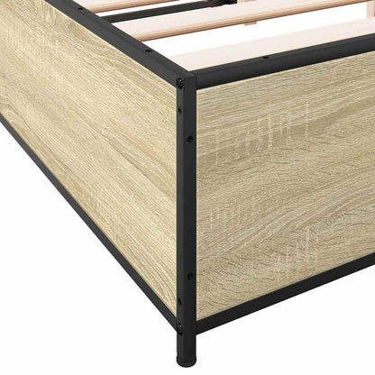 Bed Frame without Mattress Sonoma Oak 150x200 cm King Size