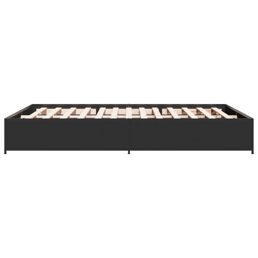 Bed Frame | Black | Engineered Wood | Double | Durable | Bed Frame