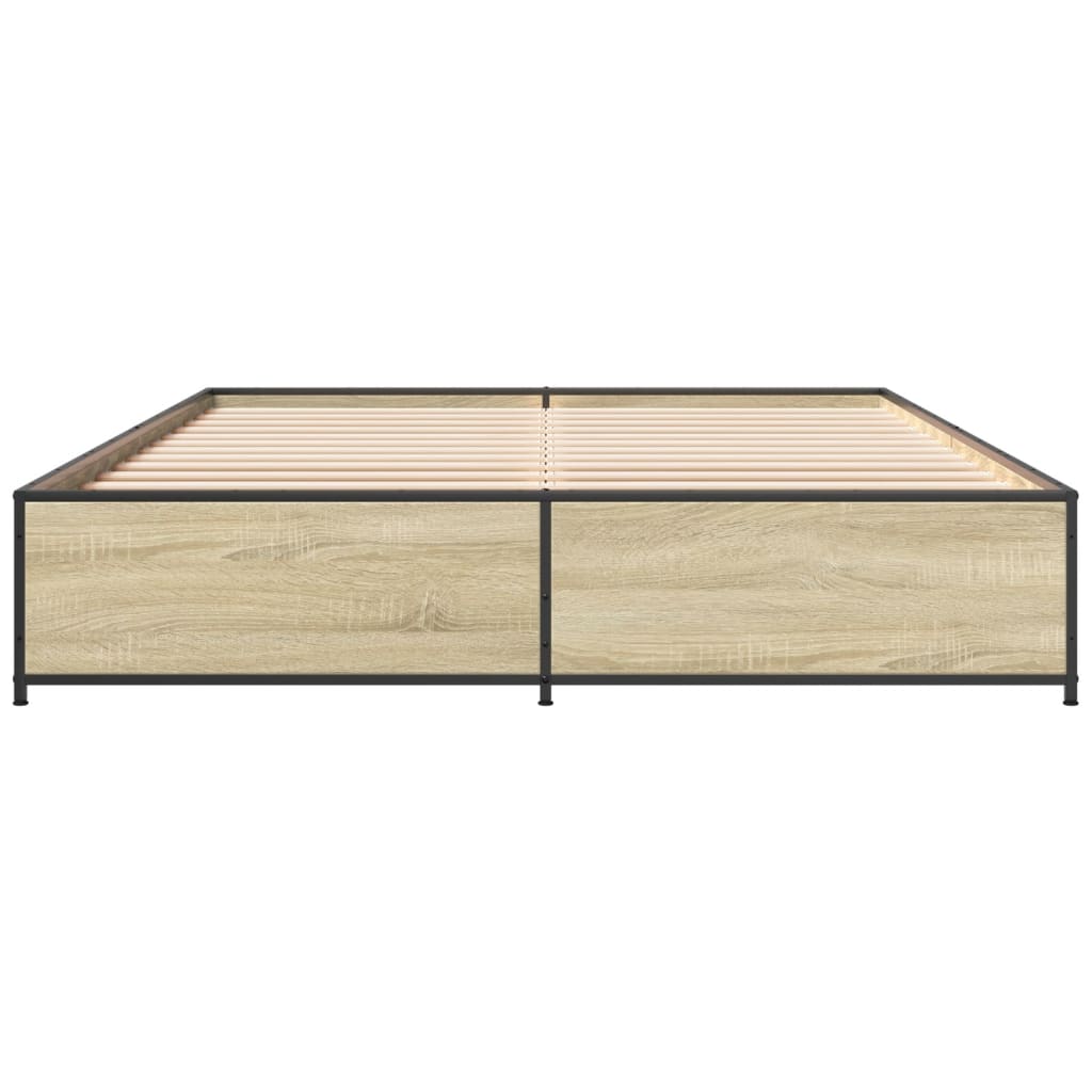 Bed Frame without Mattress Sonoma Oak 120x200 cm