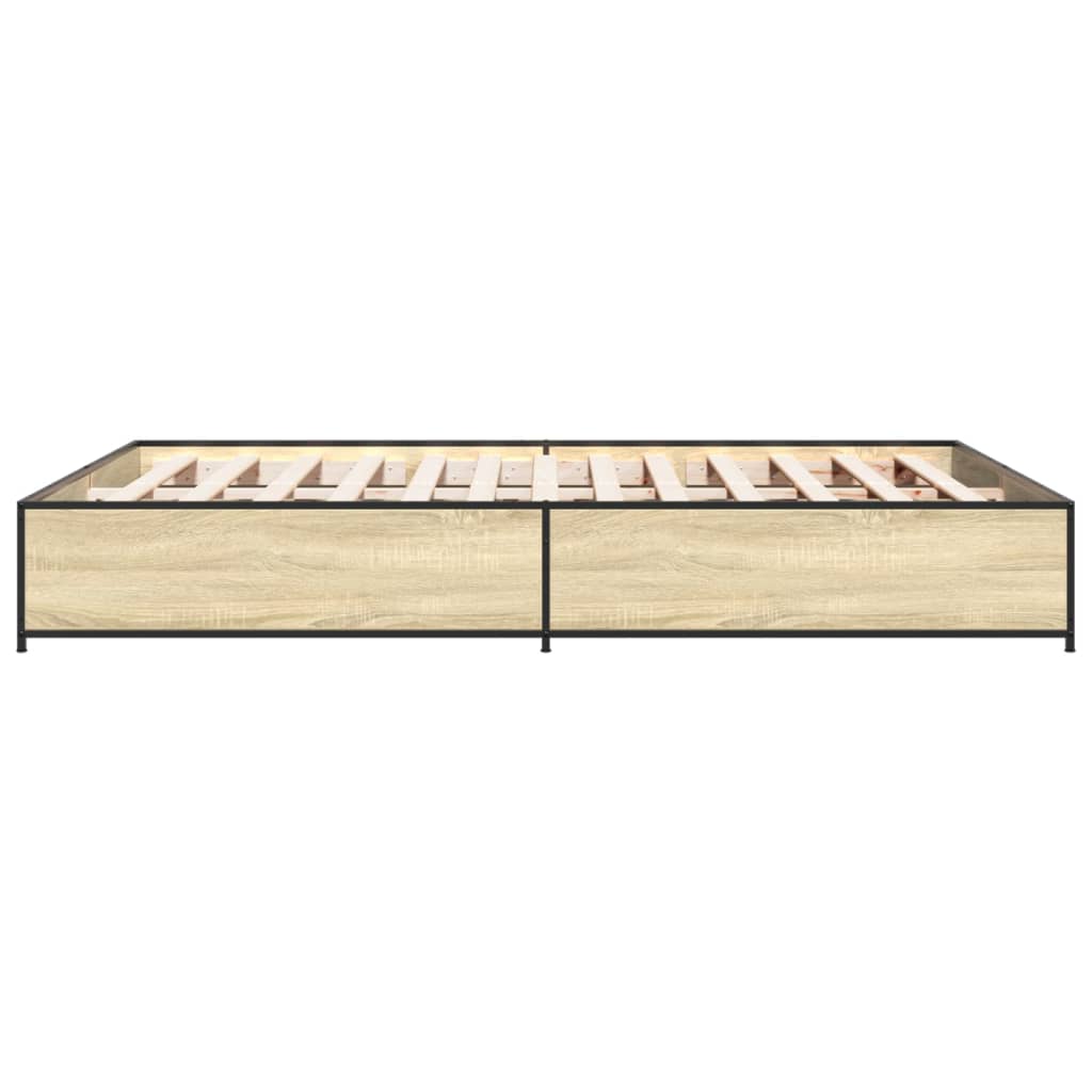 Bed Frame without Mattress Sonoma Oak 120x200 cm