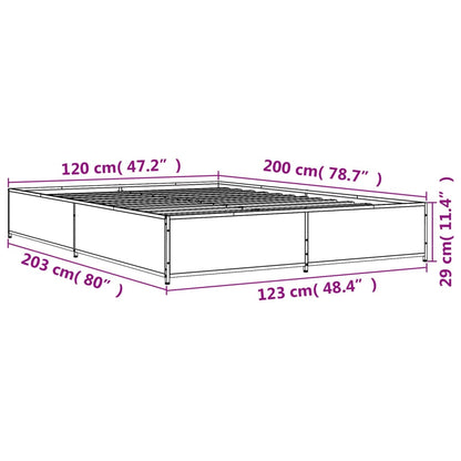 Bed Frame without Mattress Sonoma Oak 120x200 cm