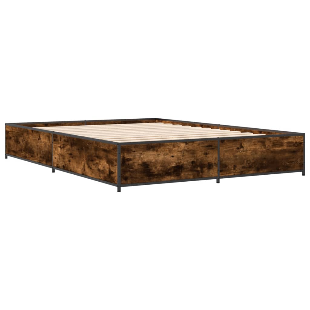 Bed Frame | Smoked Oak | Engineered Wood | Double |  Durable  | Bed Frame