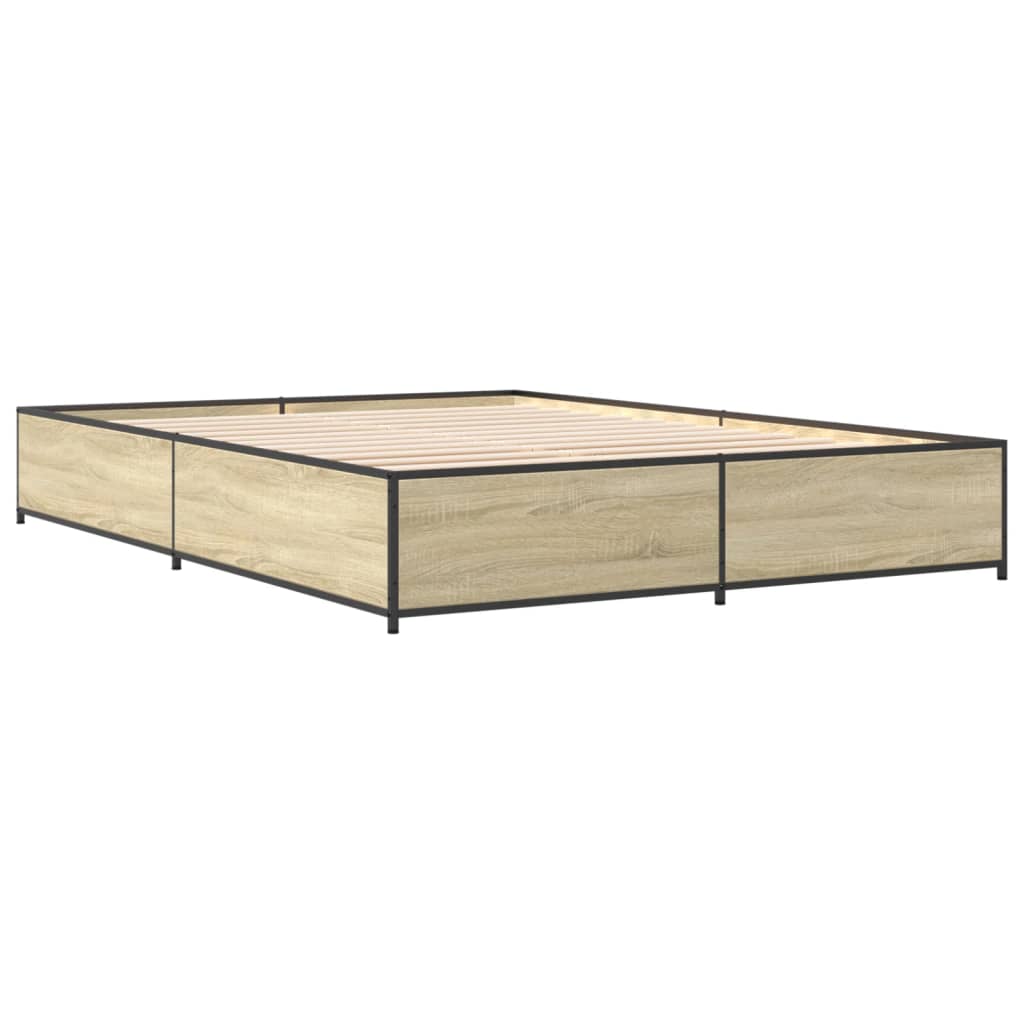 Bed Frame without Mattress Sonoma Oak 120x190 cm Small Double