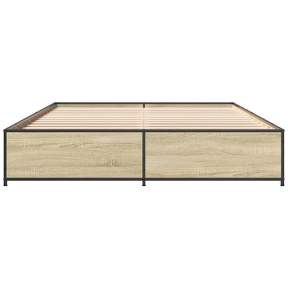 Bed Frame without Mattress Sonoma Oak 120x190 cm Small Double