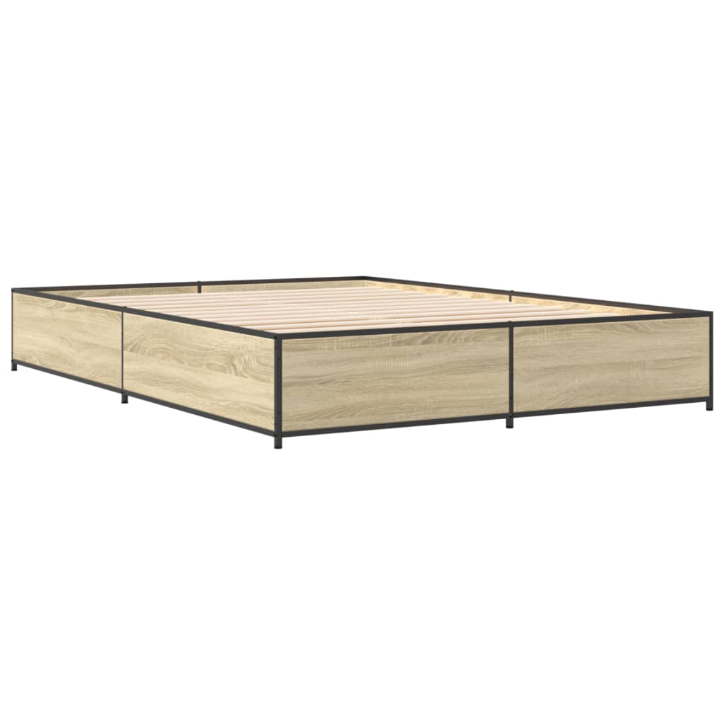 Bed Frame without Mattress Sonoma Oak 120x190 cm Small Double