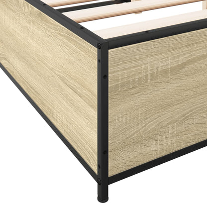 Bed Frame without Mattress Sonoma Oak 120x190 cm Small Double