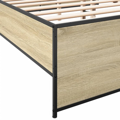 Bed Frame without Mattress Sonoma Oak 180x200 cm Super King