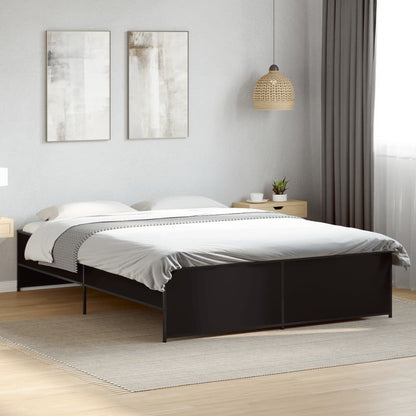 Bed Frame without Mattress Black 160x200 cm