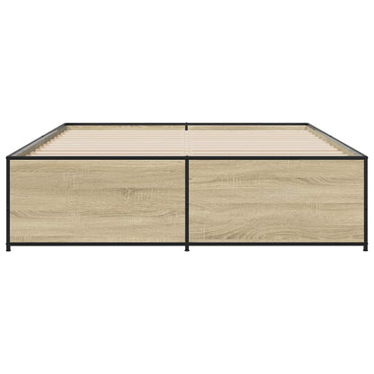 Bed Frame without Mattress Sonoma Oak 150x200 cm King Size