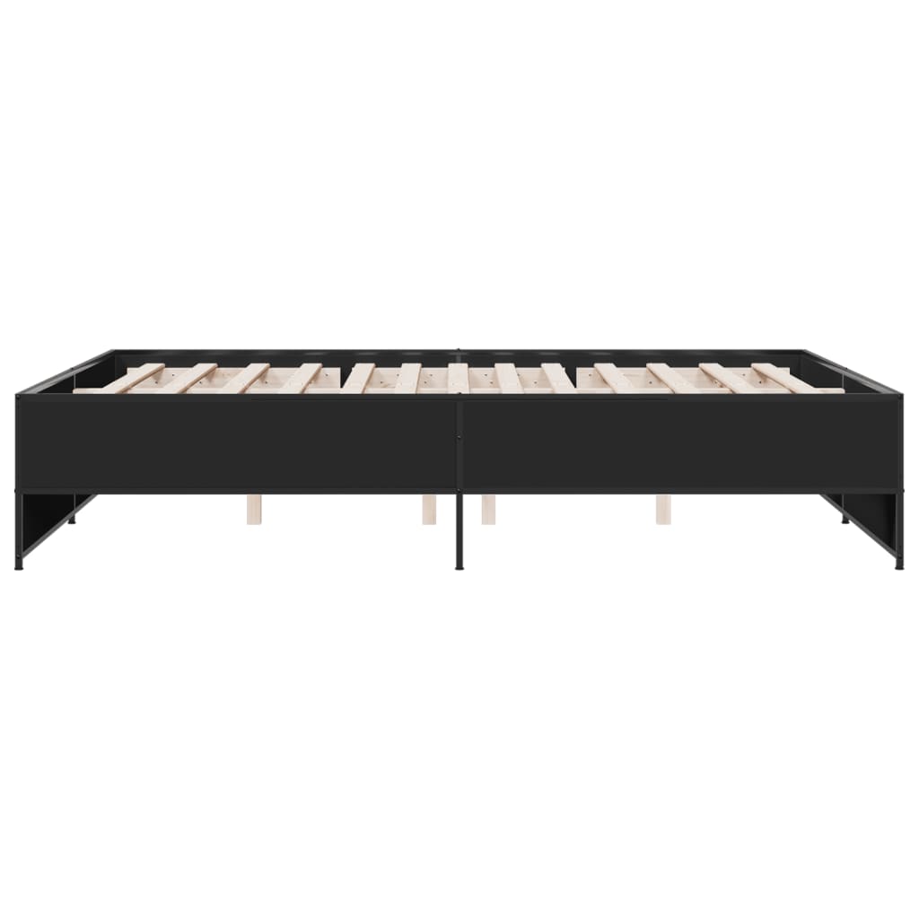 Bed Frame | Black | Engineered Wood | Double | Sturdy | Bed Frame