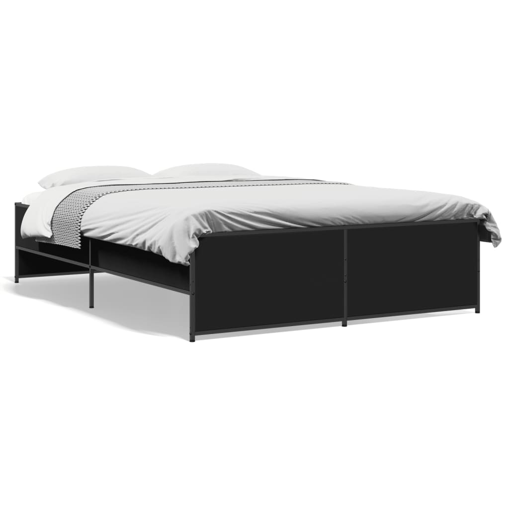 Bed Frame without Mattress Black 120x200 cm