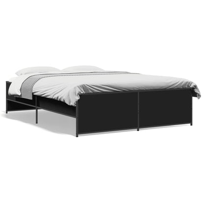 Bed Frame without Mattress Black 120x200 cm