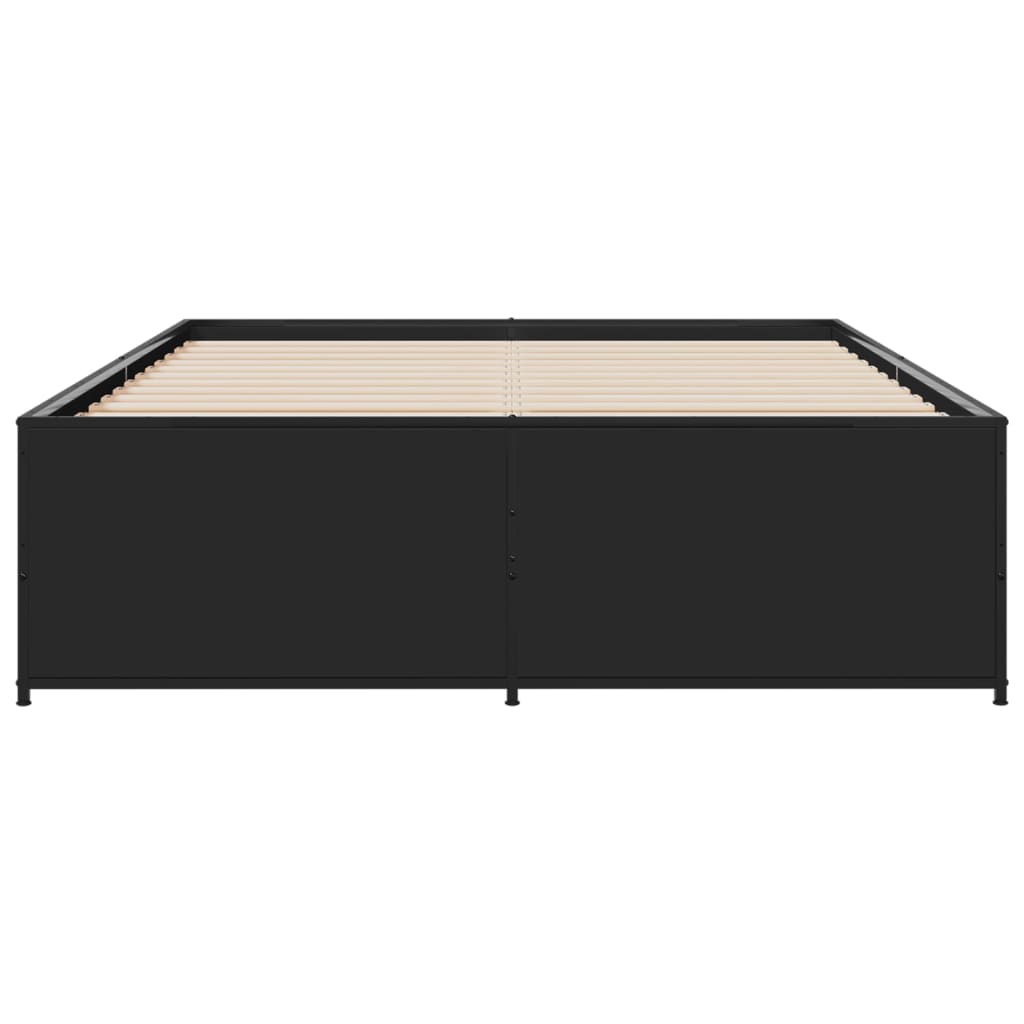 Bed Frame without Mattress Black 120x200 cm