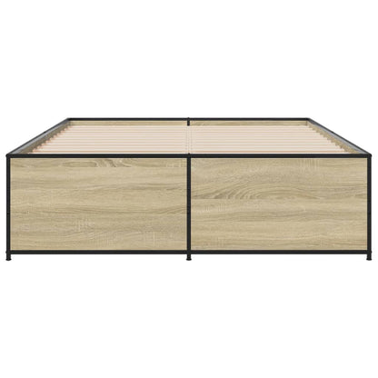 Bed Frame without Mattress Sonoma Oak 120x200 cm