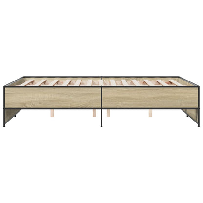 Bed Frame without Mattress Sonoma Oak 120x200 cm