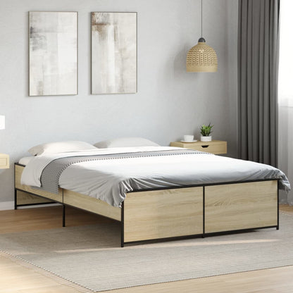 Bed Frame without Mattress Sonoma Oak 120x200 cm