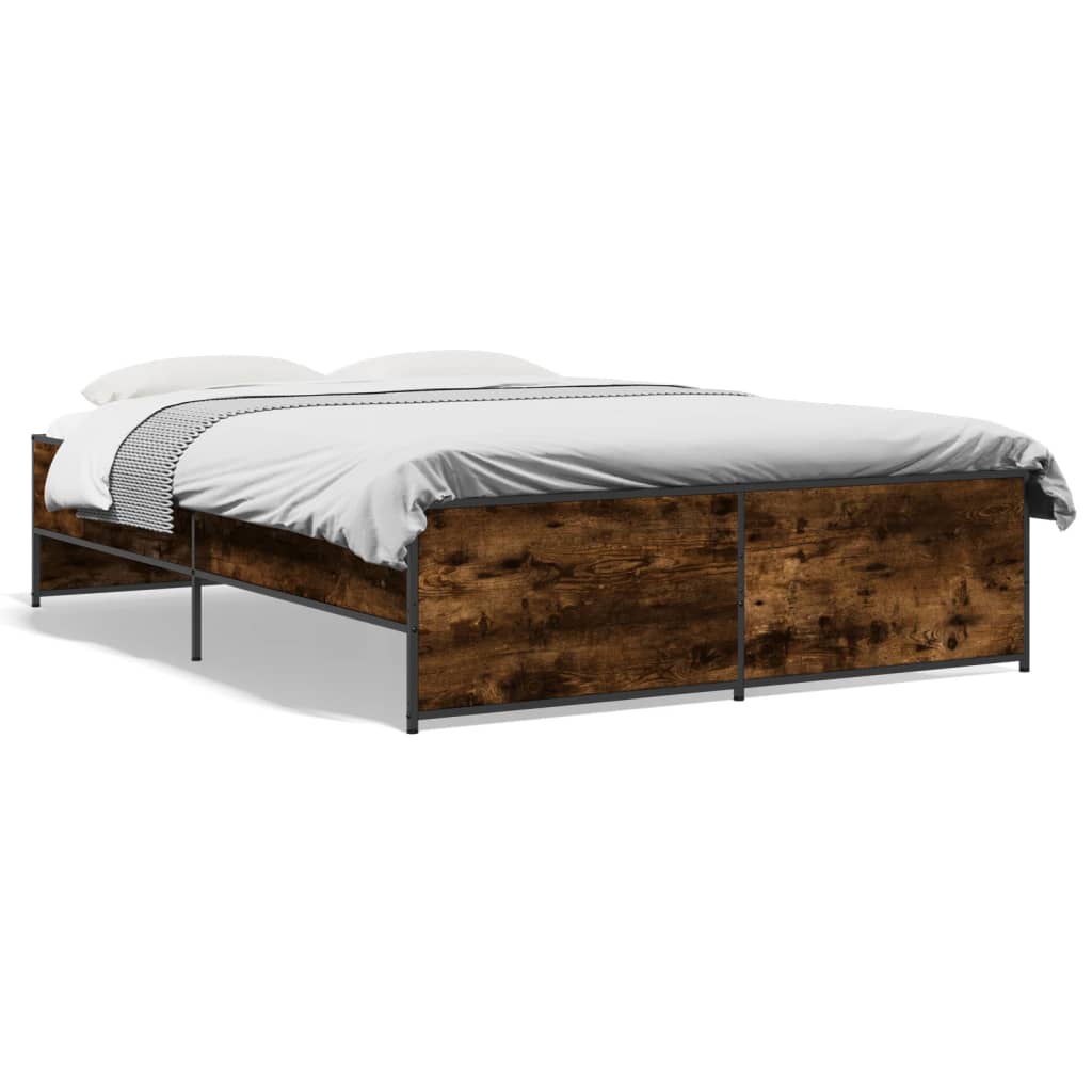 Bed Frame | Smoked Oak | Engineered wood, metal | Double | Durable