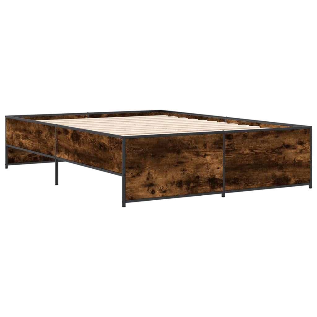Bed Frame | Smoked Oak | Engineered wood, metal | Double | Durable