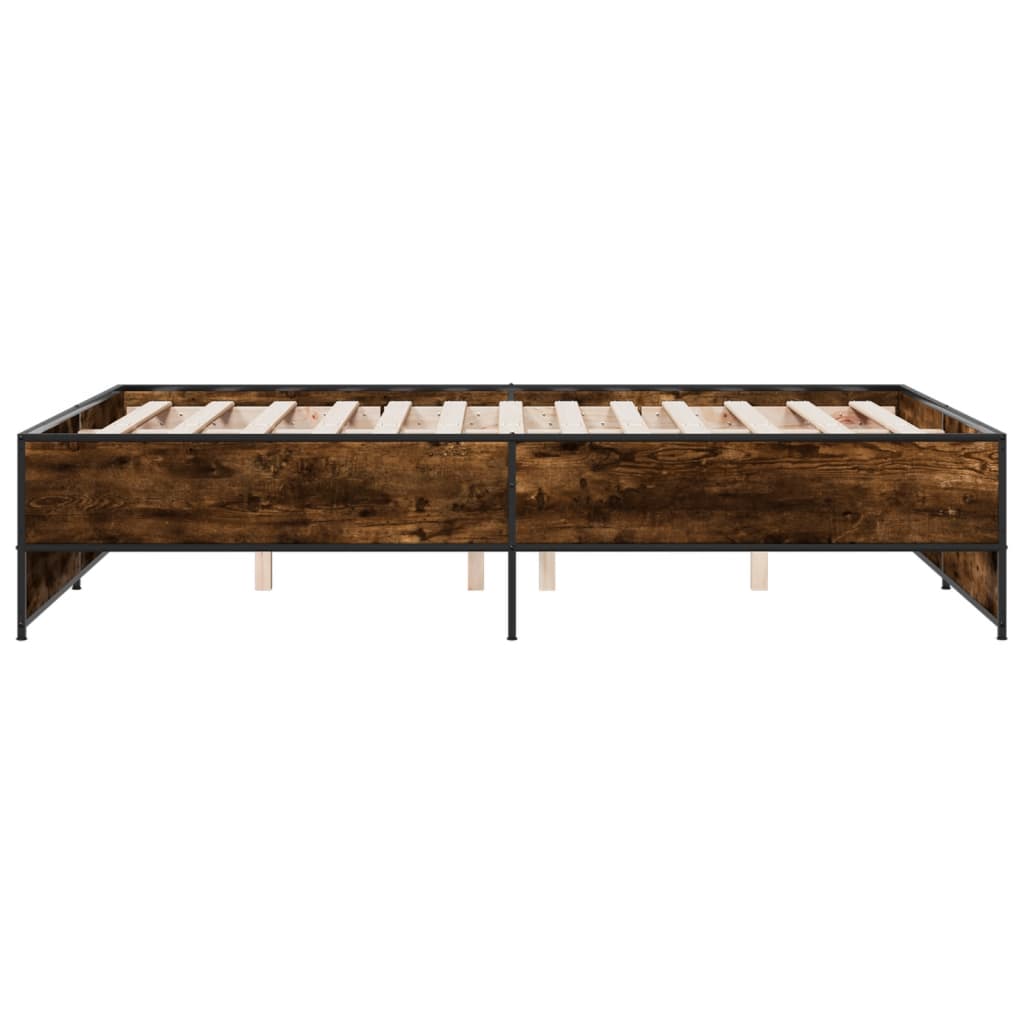Bed Frame | Smoked Oak | Engineered wood, Steel | Double | Durable