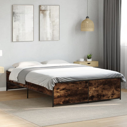 Bed Frame | Smoked Oak | Engineered wood, Steel | Double | Durable