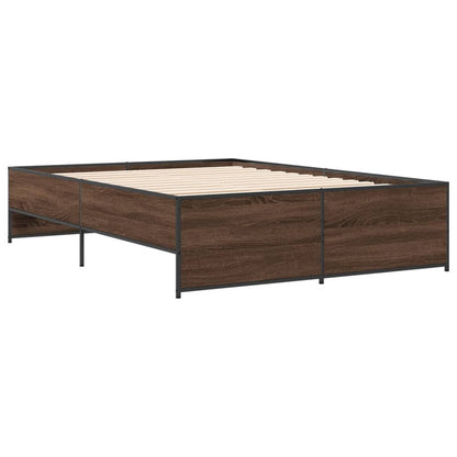 Bed Frame without Mattress Brown Oak 120x190 cm Small Double