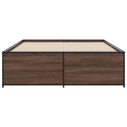 Bed Frame without Mattress Brown Oak 120x190 cm Small Double