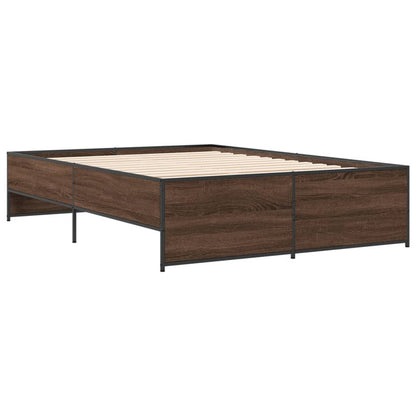 Bed Frame without Mattress Brown Oak 120x190 cm Small Double