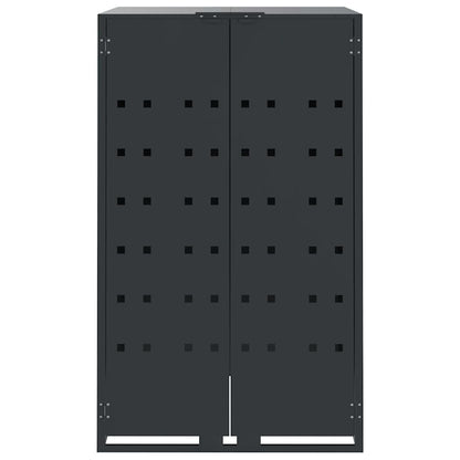 Wheelie Bin Storage for 3 Bins Anthracite 207x79x117 cm Steel