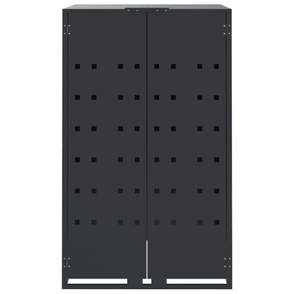 Wheelie Bin Storage for 4 Bins Anthracite 276x79x117 cm Steel