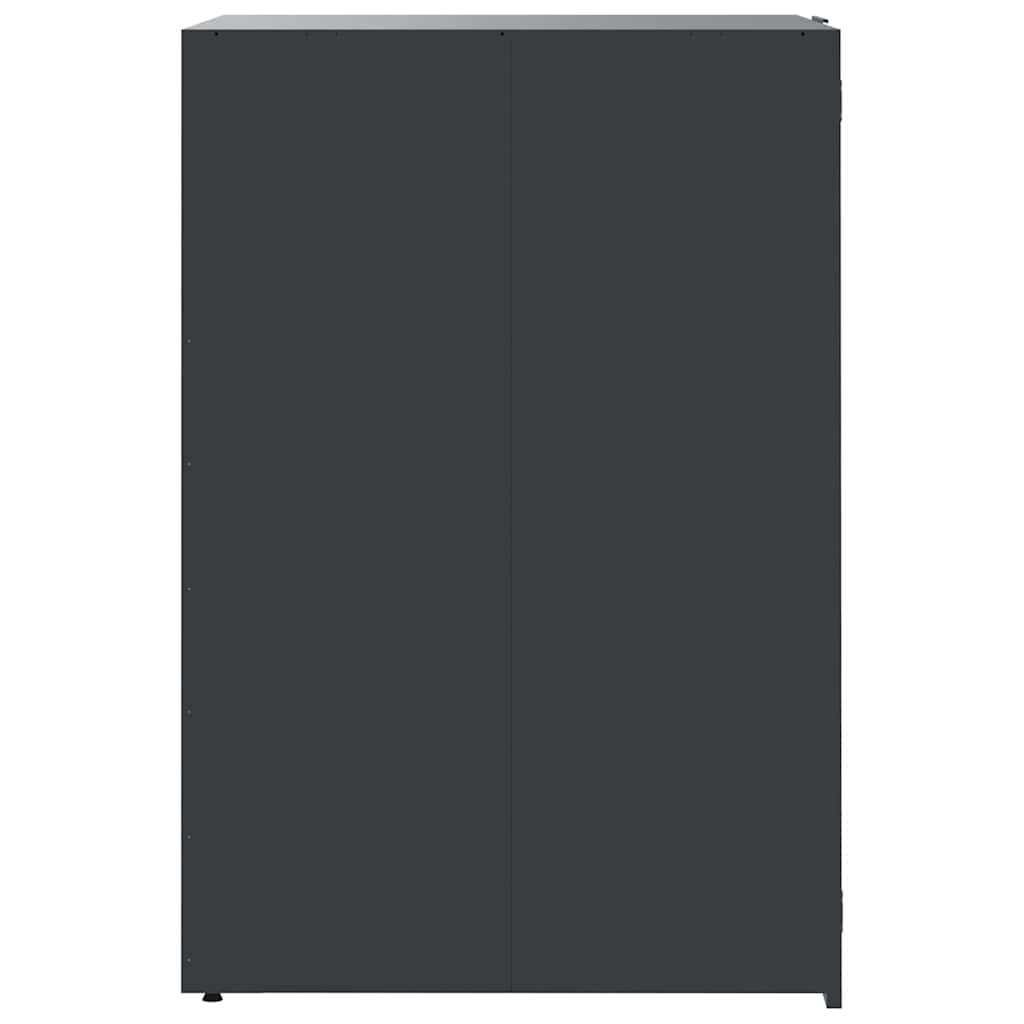 Wheelie Bin Storage for 4 Bins Anthracite 276x79x117 cm Steel