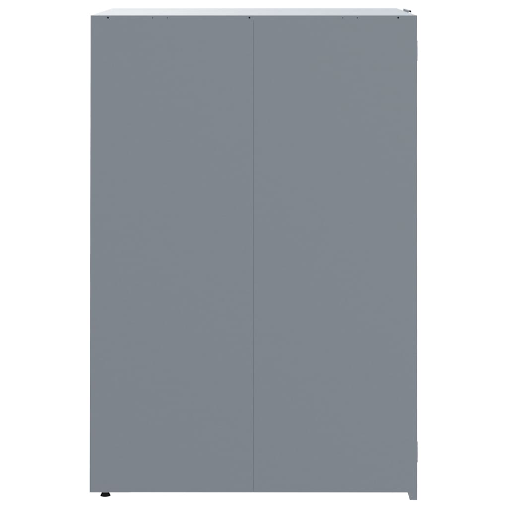 Wheelie Bin Storage for 5 Bins Grey 345x79x117 cm Steel