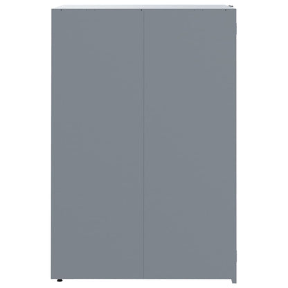 Wheelie Bin Storage for 5 Bins Grey 345x79x117 cm Steel