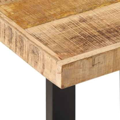 Bench 160 cm Solid Rough Wood Mango and Steel