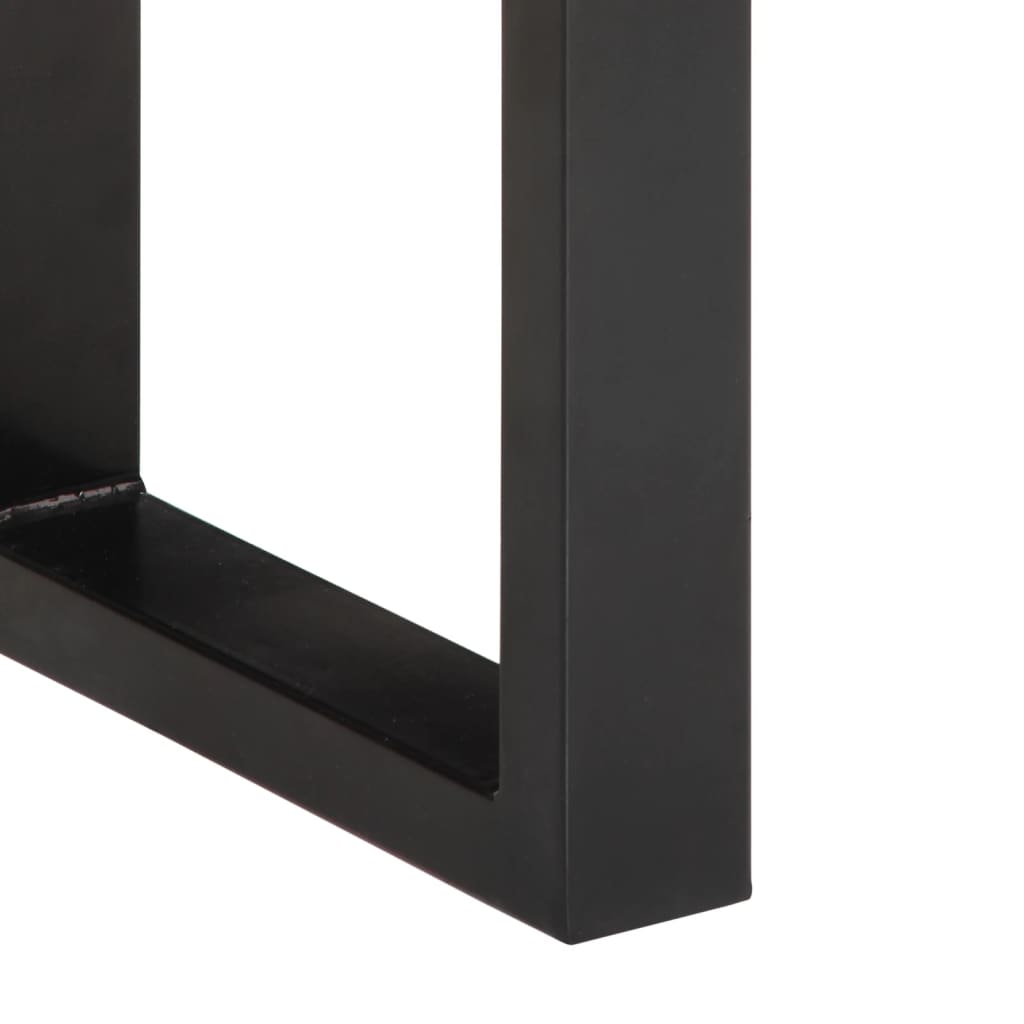 Bench 160 cm Solid Rough Wood Mango and Steel