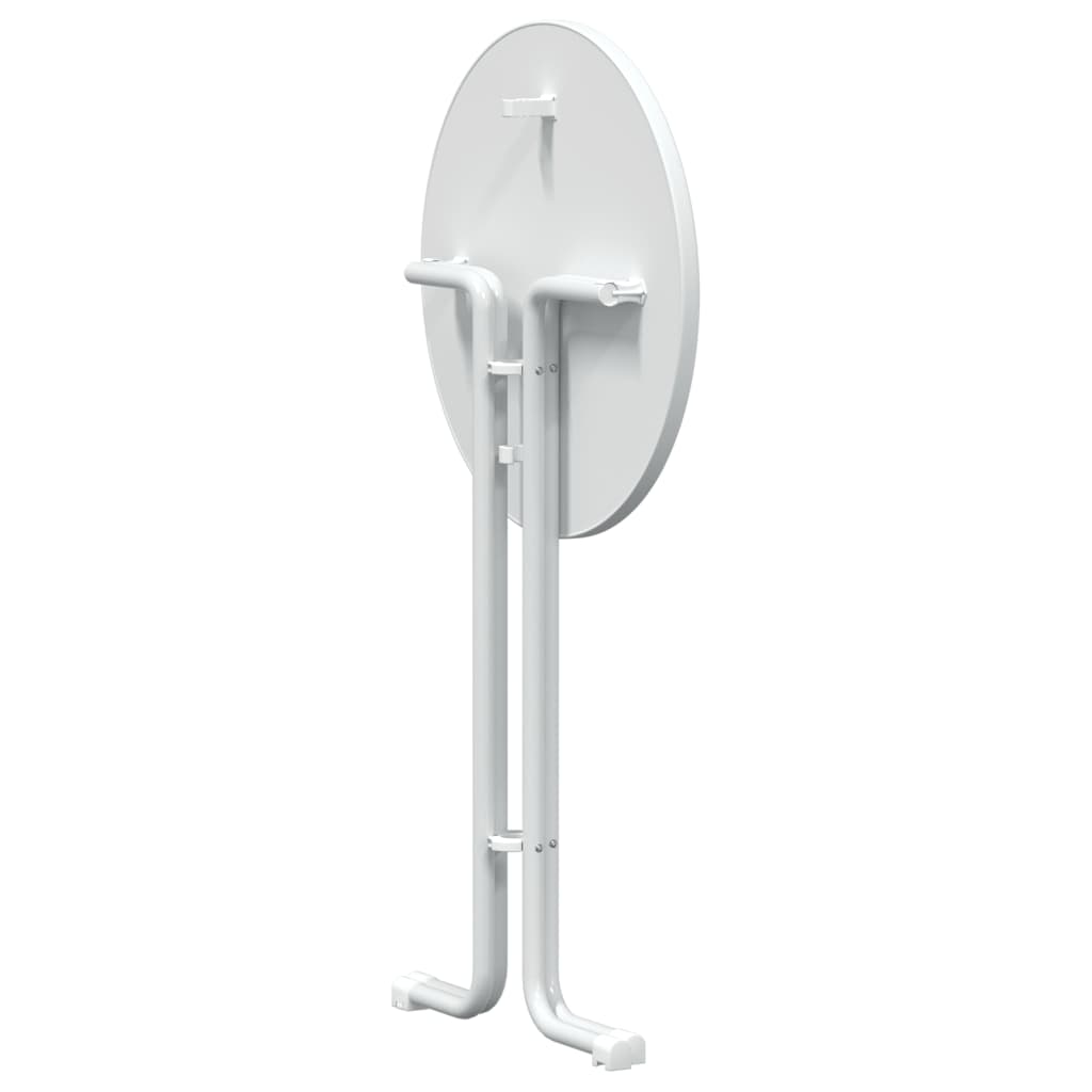 Bar Table White Ø70x110 cm Engineered Wood and Steel