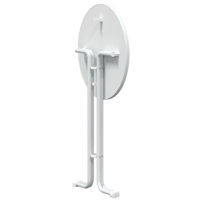 Bar Table White Ø70x110 cm Engineered Wood and Steel