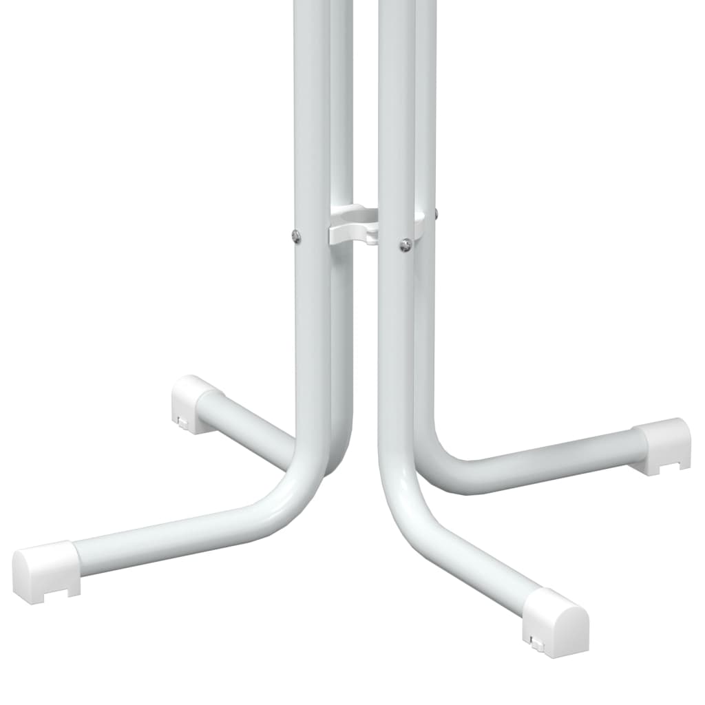 Bar Table White Ø70x110 cm Engineered Wood and Steel