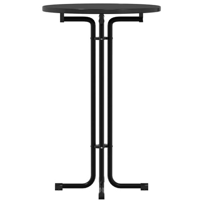 Bar Table Black Ø70x110 cm Engineered Wood and Steel