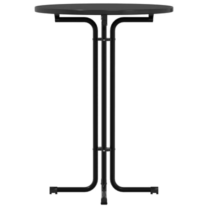 Bar Table Black Ø80x110 cm Engineered Wood and Steel