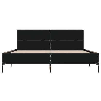 Bed Frame without Mattress Black 120x200 cm