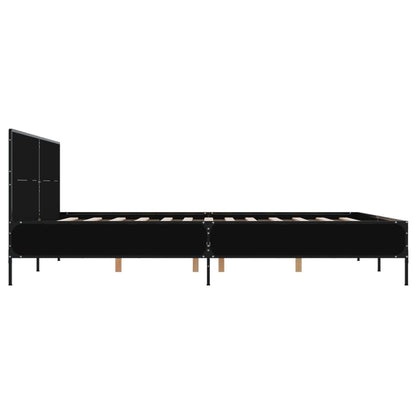 Bed Frame without Mattress Black 120x200 cm