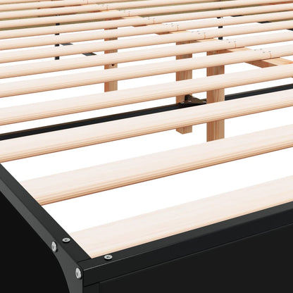 Bed Frame without Mattress Black 120x200 cm